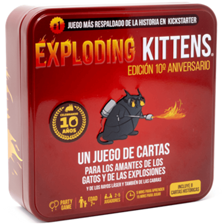 Juego de Mesa - Asmodee - Exploding Kittens Edicion 10 Aniversario