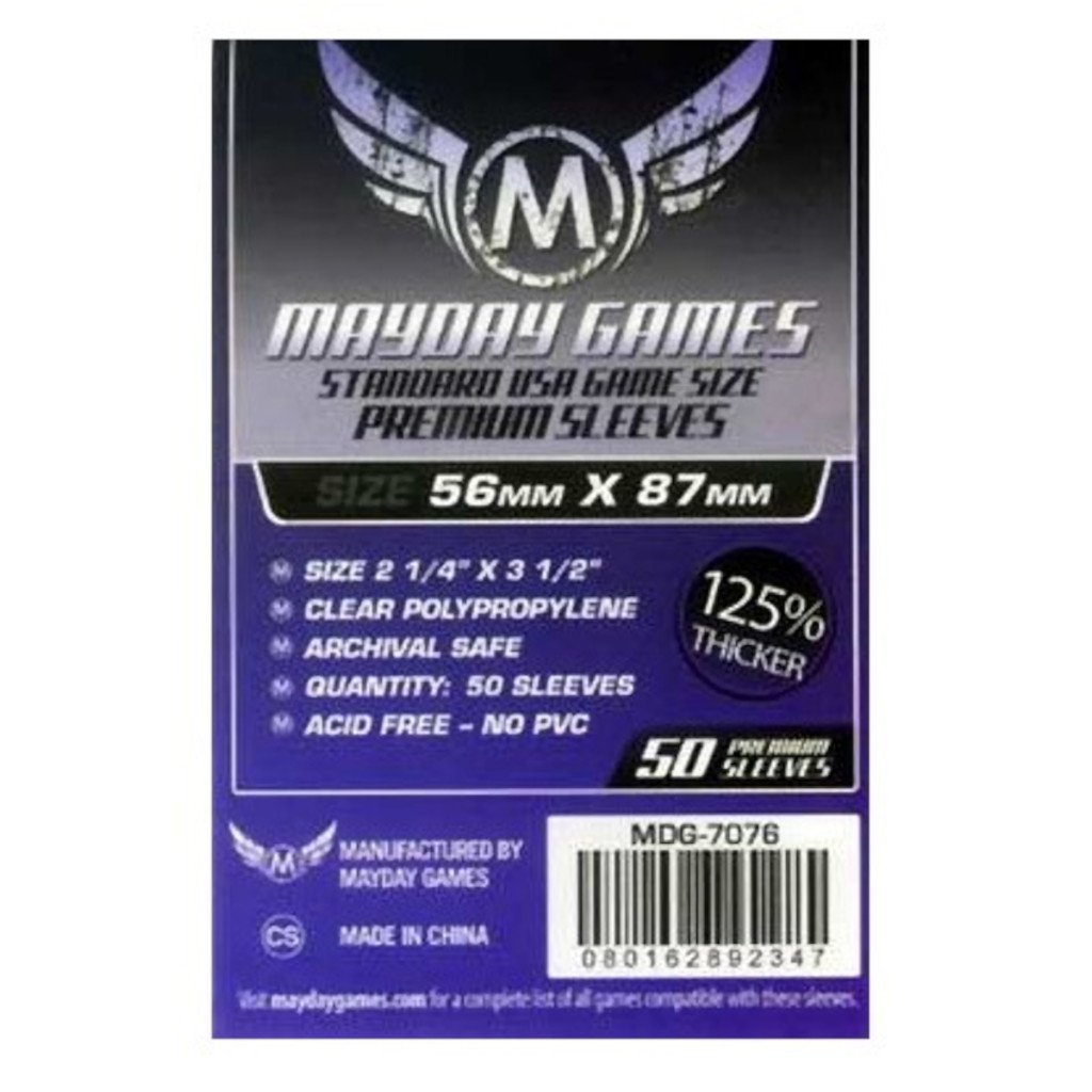 Juego de Cartas -Mayday Games - Funda Standard Usa Morada (Pack 50) STD_56 X 87mm