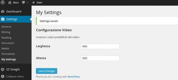 WordPress come aggiungere opzioni nel pannello di admin - Tecnologia